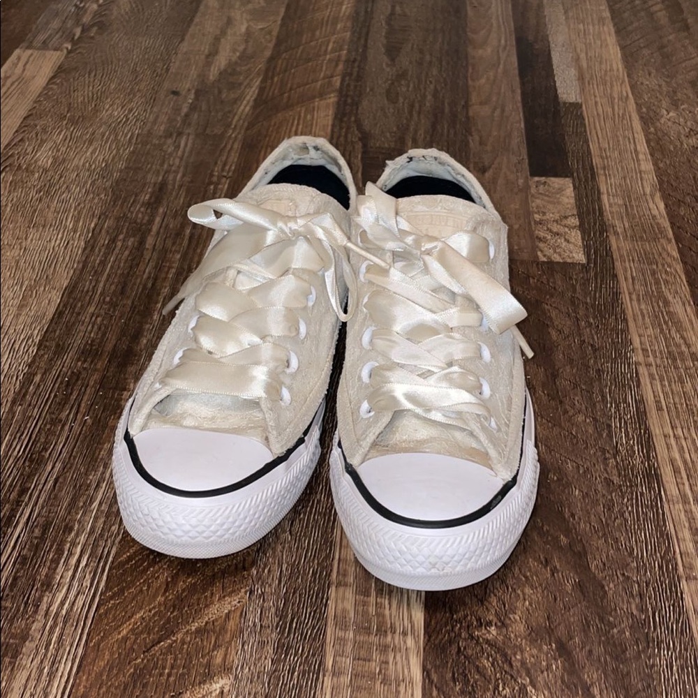 Converse White Lace Wedding Shoes